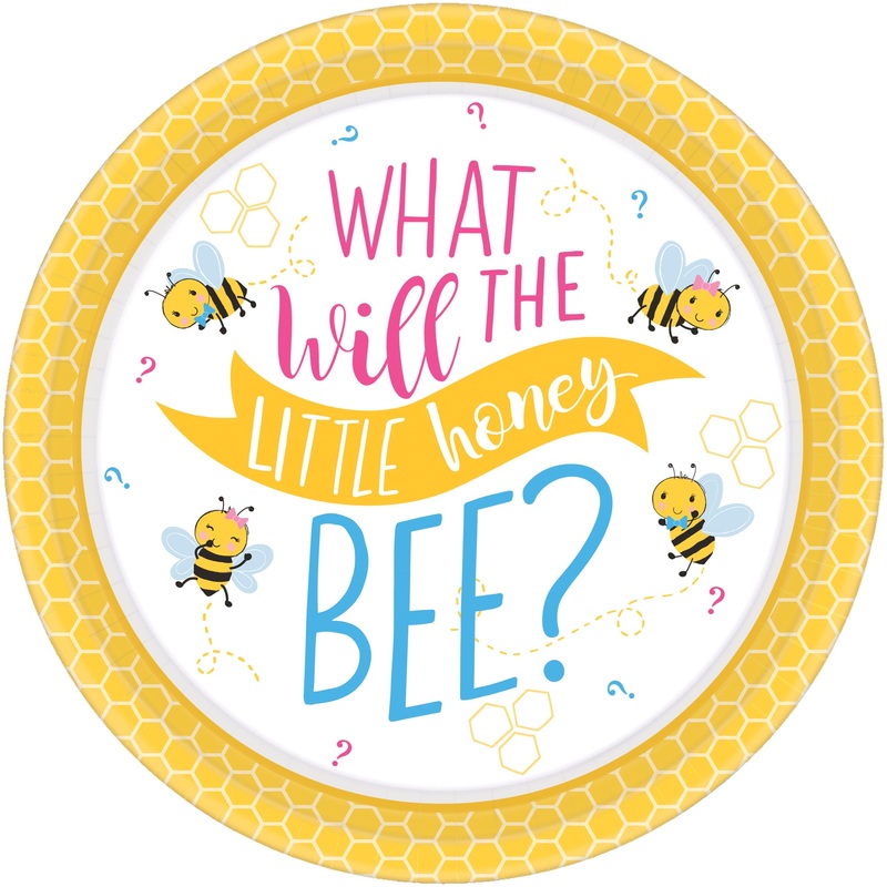 8 baby bees plates 27cm
