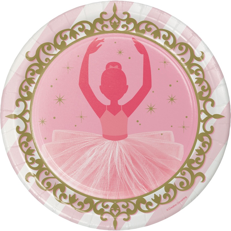8 Royal Ballerina paper plates 23cm
