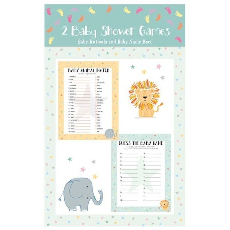 Baby shower animal & name mapping game