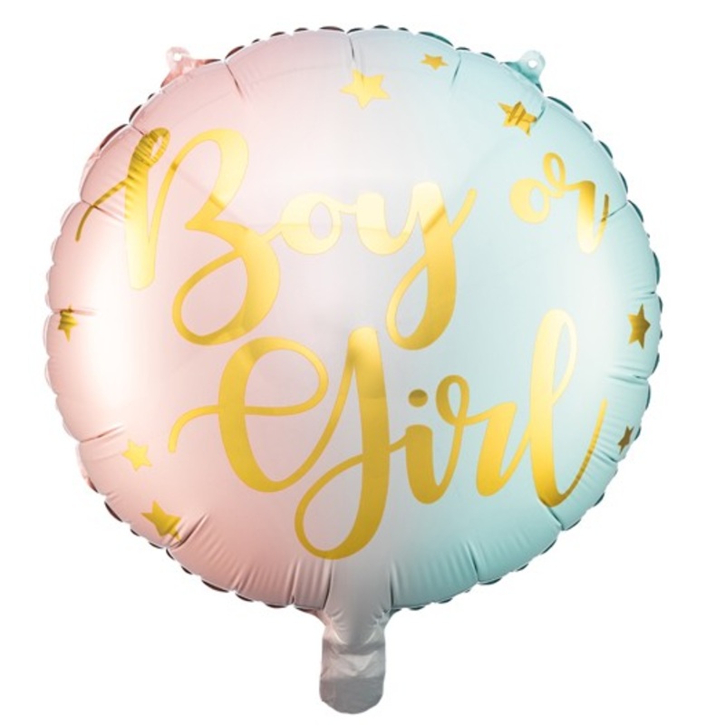 Boy or Girl Mom to be foil balloon 45cm