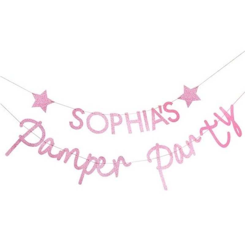 DIY pamper party garland pink 2.5m