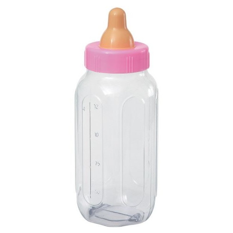Fillable pink baby bottle 28cm