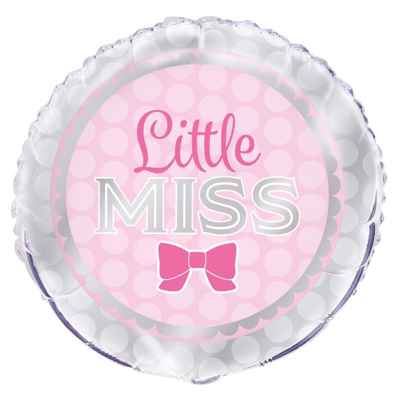 Foil balloon Little Miss pink