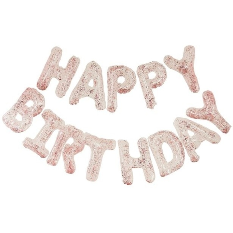 Happy Birthday confetti balloons garland 4m
