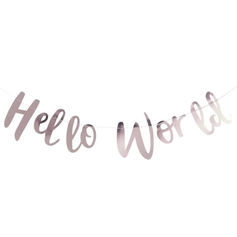 Hello World garland rose gold 2m
