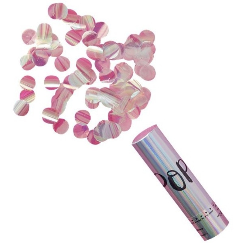 Shimmering party confetti cannon 15cm