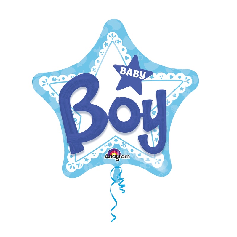 Star balloon Baby Boy 3D