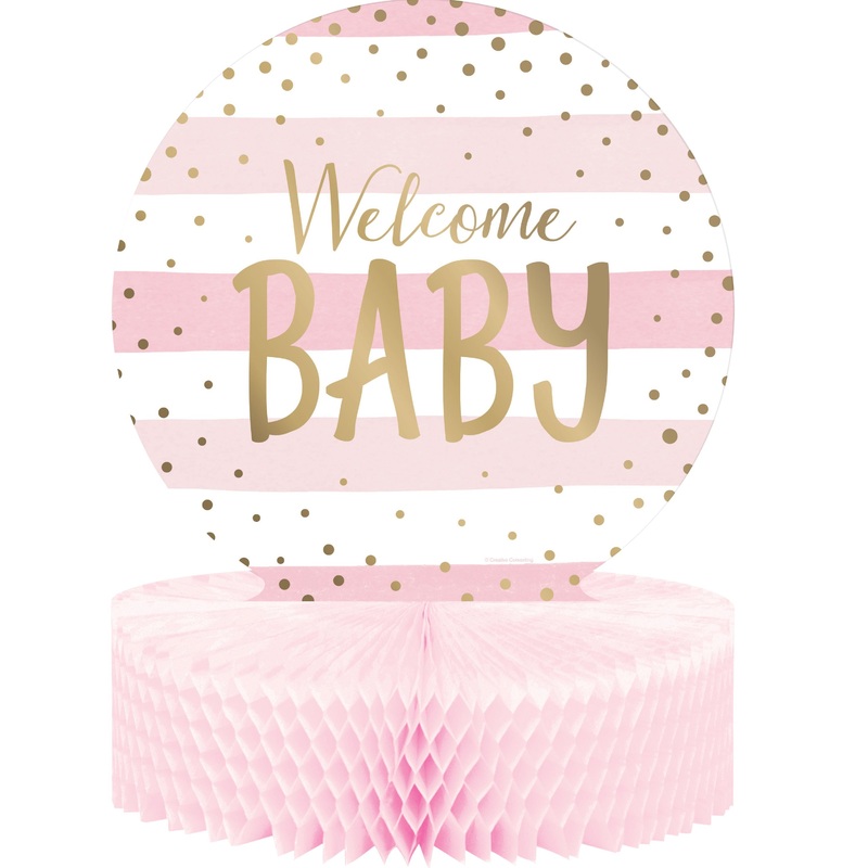Welcome Baby Girl stand 23 x 30.5cm