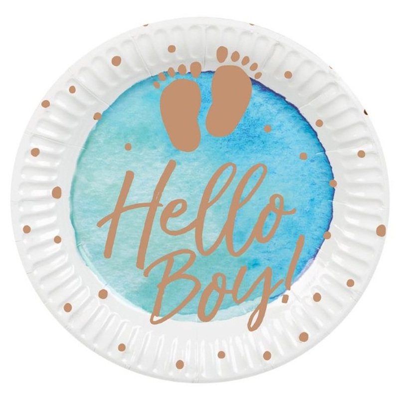 10 Cute Little Boy paper plates 23cm