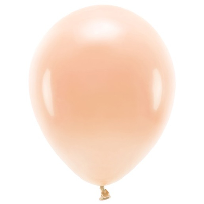 100 eco pastel balloons peach 26cm