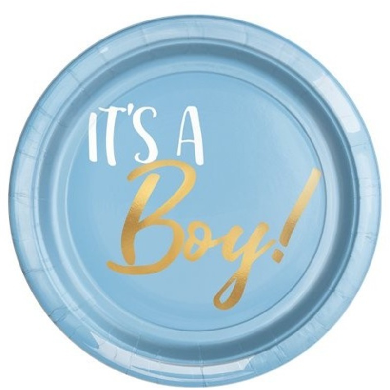 20 Its a Baby Boy paper plates 18cm