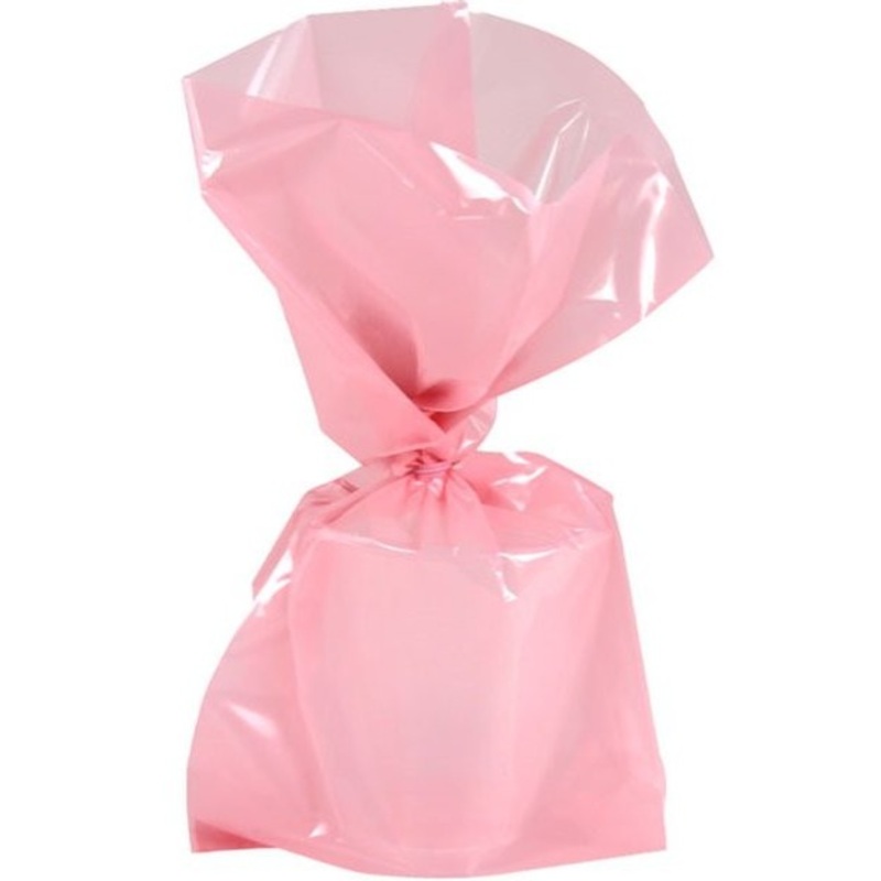 25 light pink gift bags 29cm