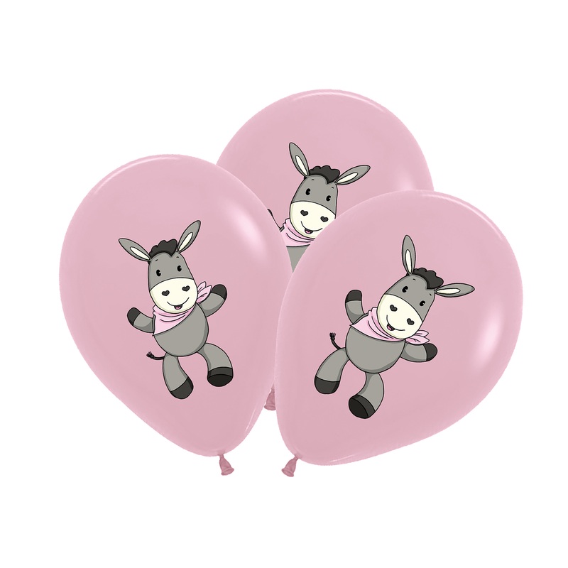 4 balloons Sweet Donkey pink 30cm