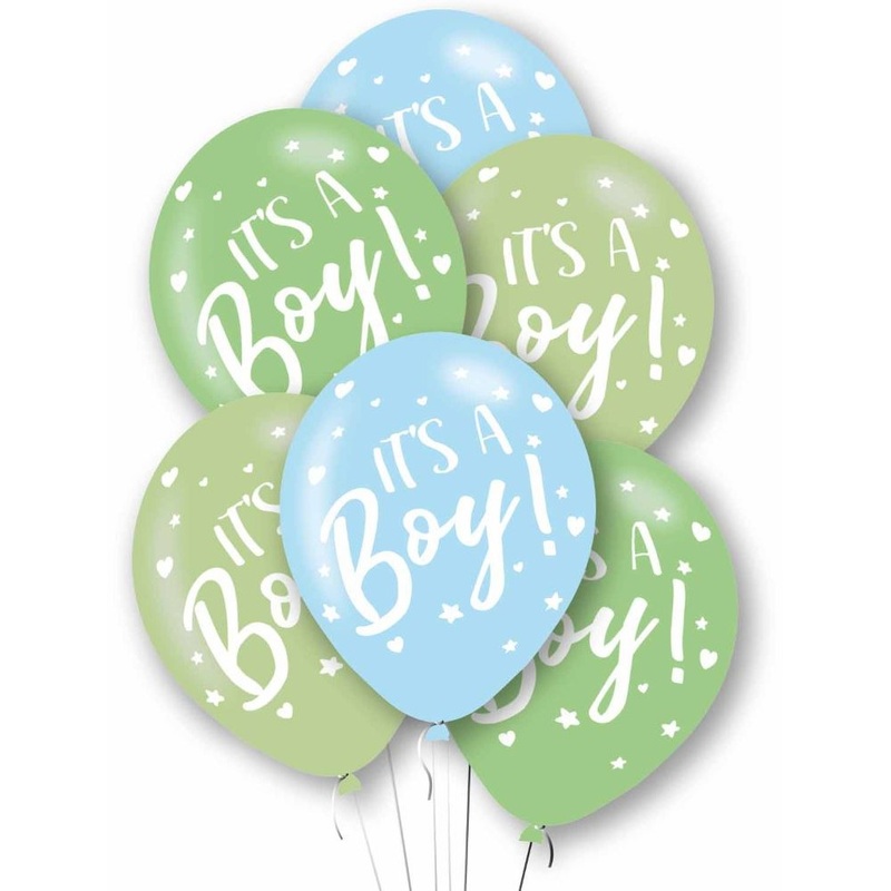 6 Its a Boy latex balloons 27.5cm