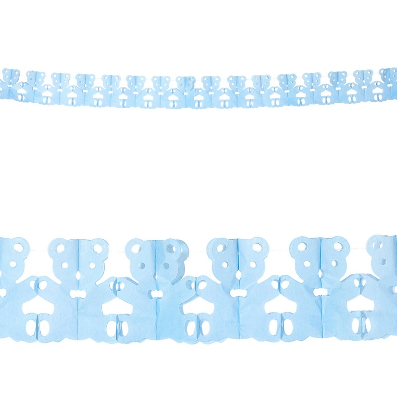 Baby shower garland light blue 3m