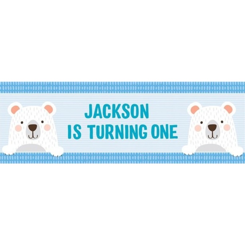 Customizable banner blue baer 1,5m