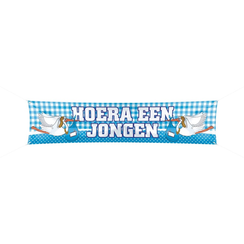 Fabric banner Hura a boy