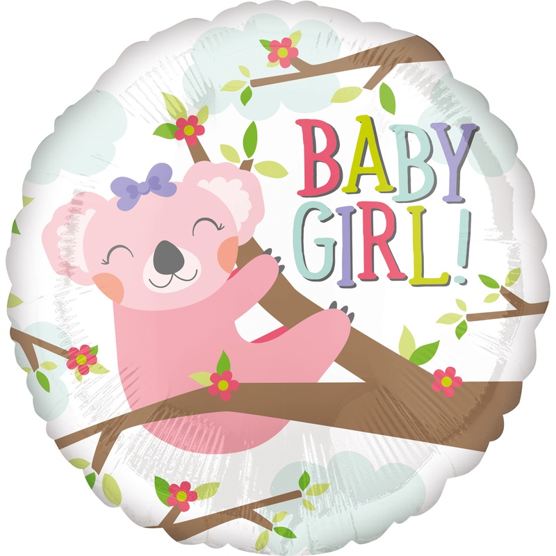 Foil balloon Baby Girl Koala 43cm