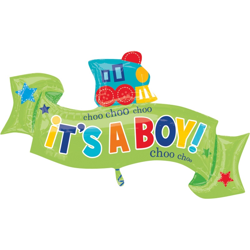 Foil balloon banner Welcome little boy