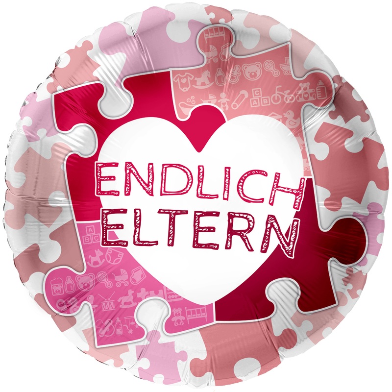 Foil balloon puzzle parents pink