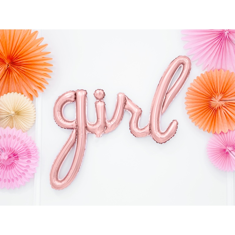 Girl foil balloon rose gold 77 x 70cm