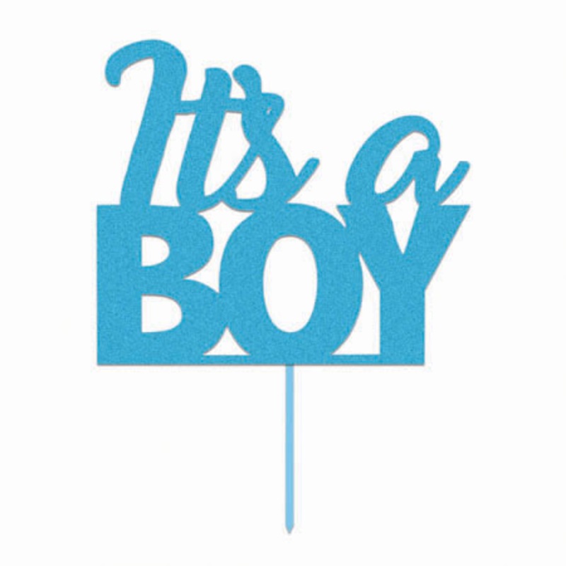 Its a Boy cake topper blue