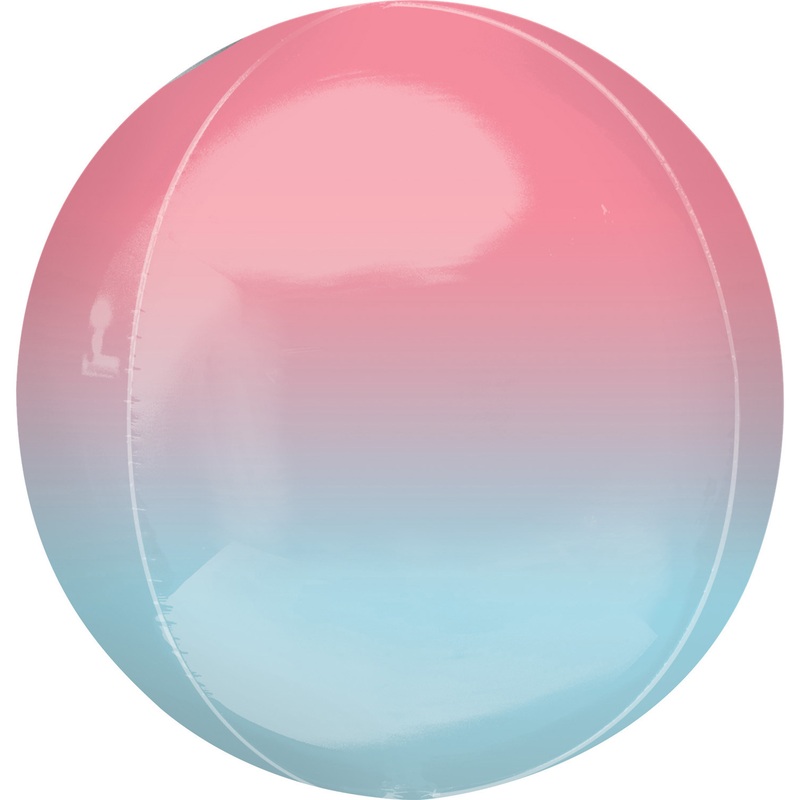 Ombr foil balloon pink-blue 40cm