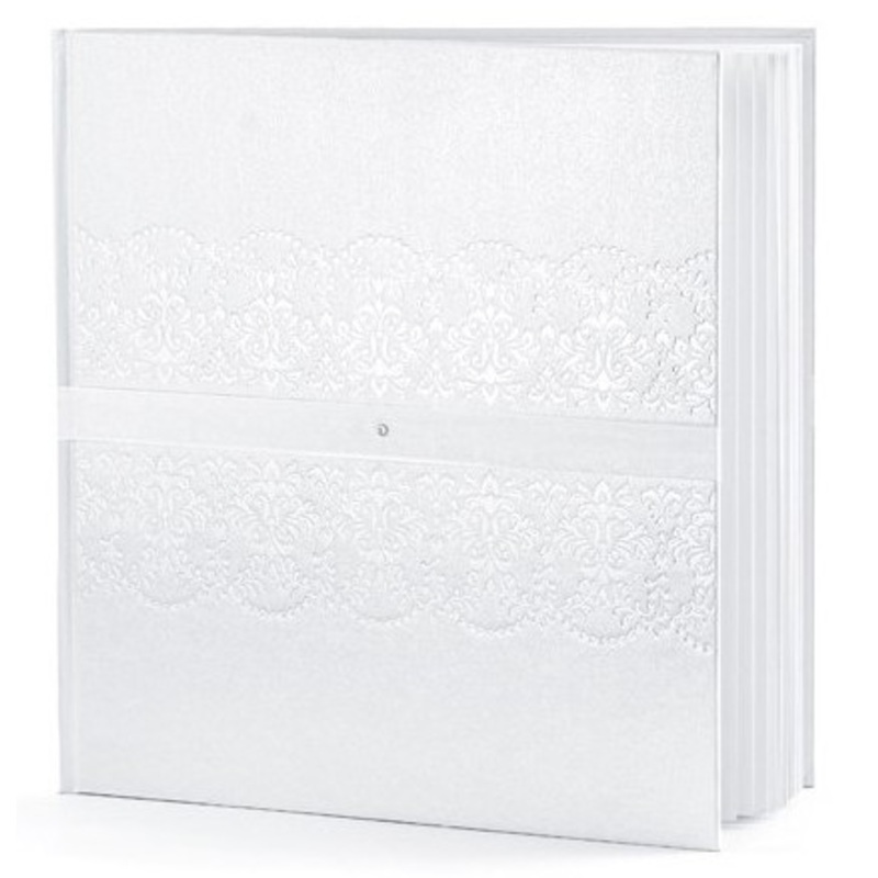 Ornament guest book white 20.5cm