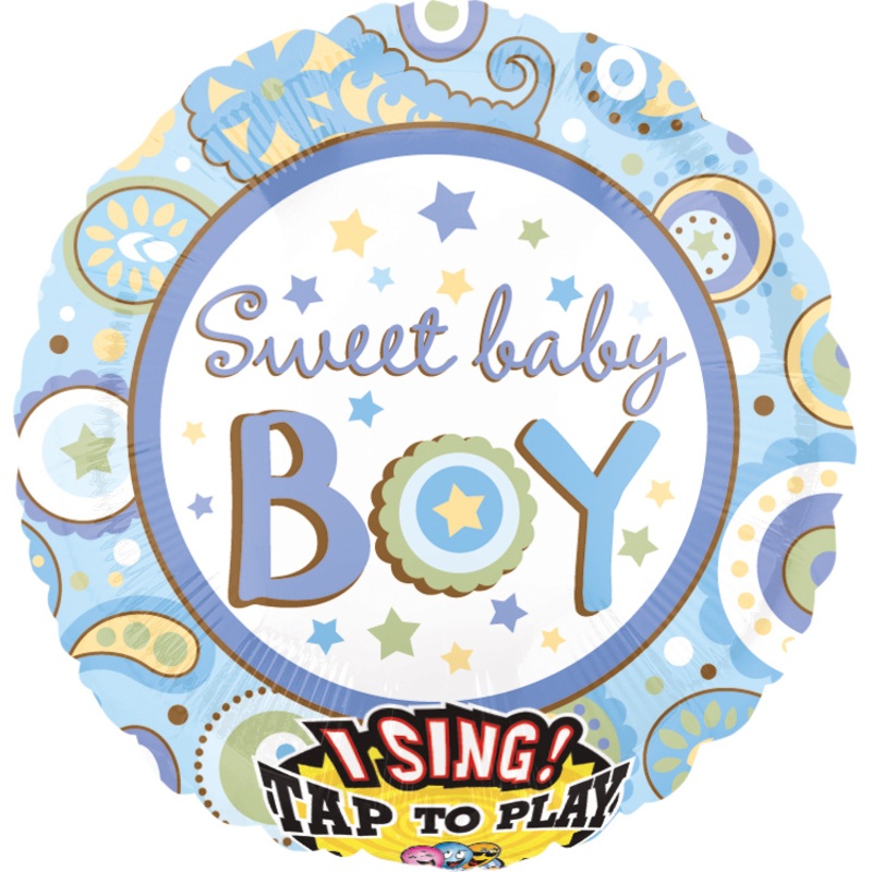 Singing sweet baby boy balloon