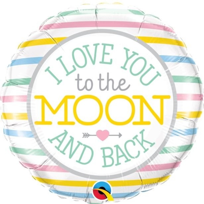 To the moon and back foil balloon 45cm