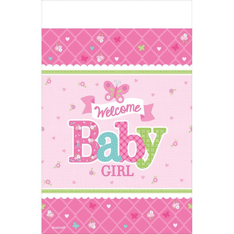 Welcome Baby Girl tablecloth 2.59 x 1.38m