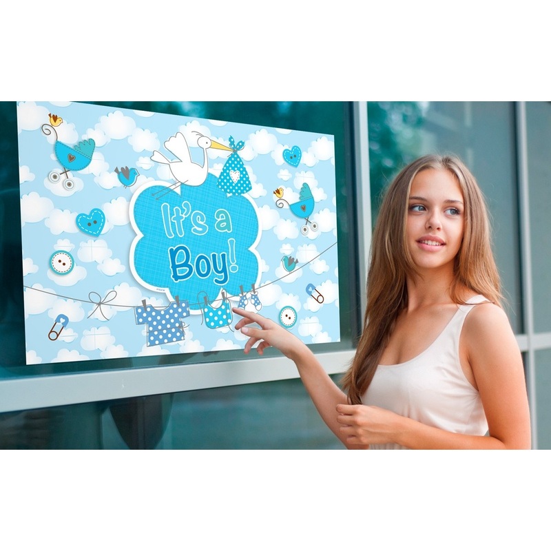 Window decoration Adebar Its A Boy 60x90cm