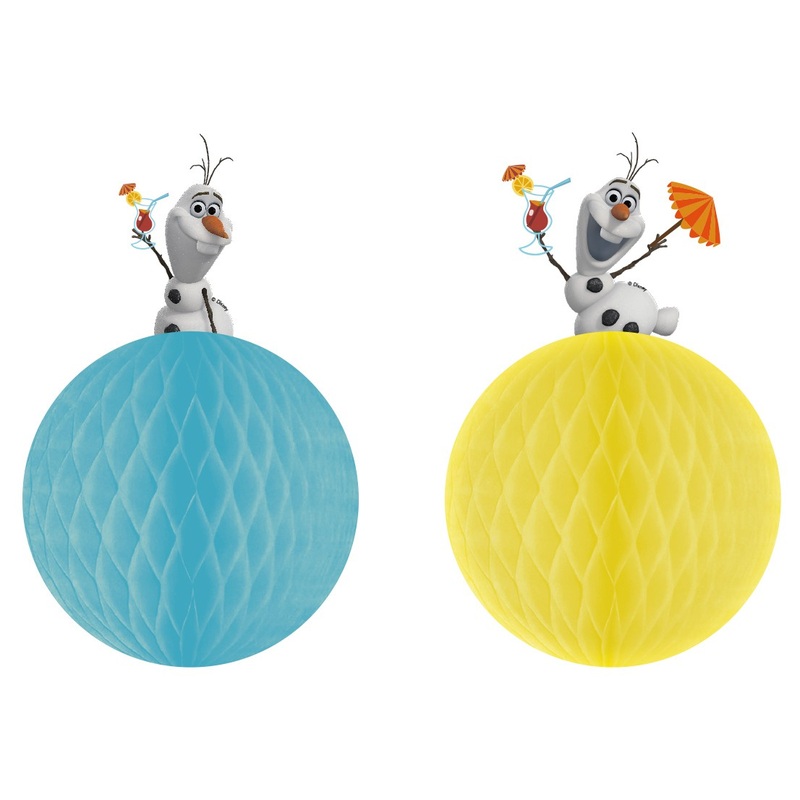 2 Olaf's summer fun honeycomb balls 17cm