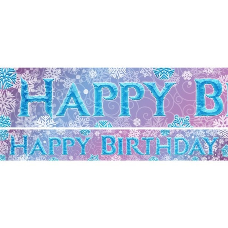 3 frozen birthday banners 1m