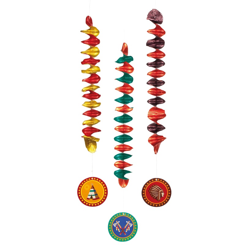 3-piece Indian spiral hanging decoration set