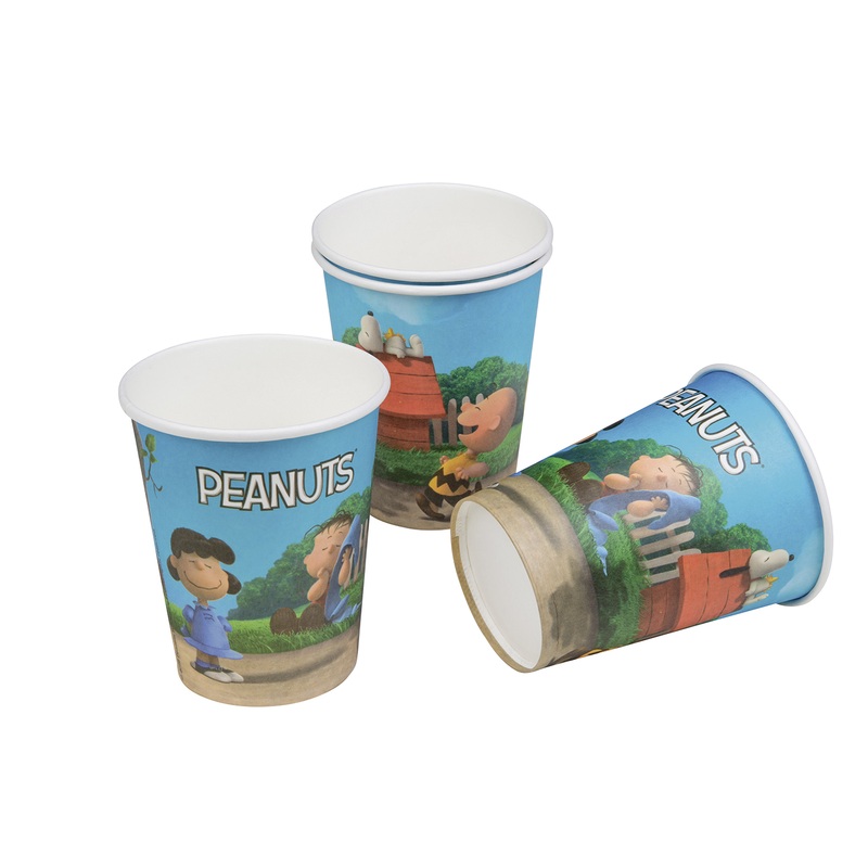 6-pack Peanuts paper cups child's birthday 23cm