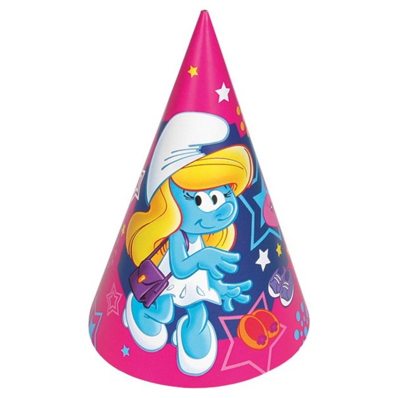6 Smurfette party hats