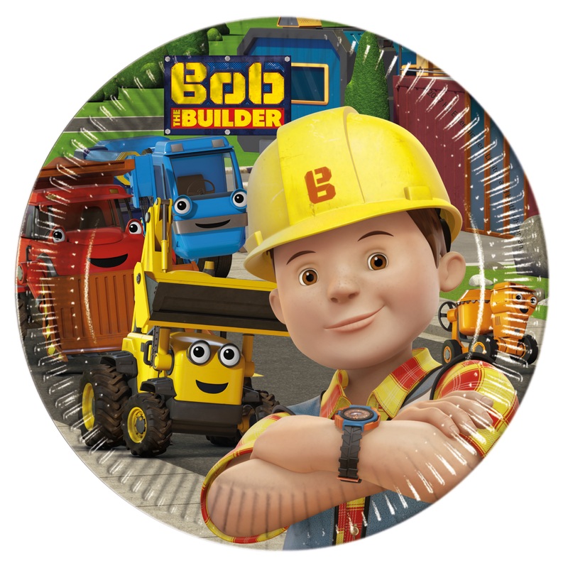 8 Bob & his team round paper plates 20cm