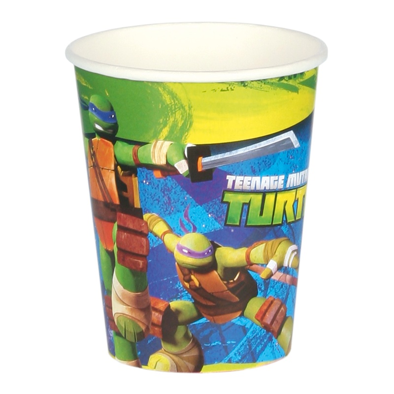 8 Brave Ninja Turtles paper cups 266ml