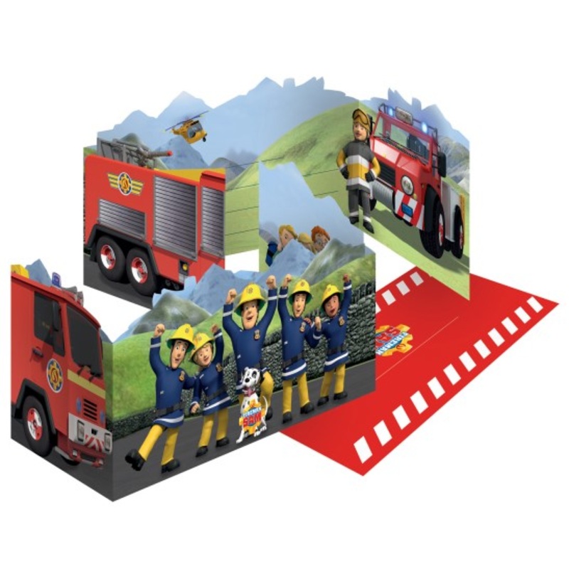 8 Fireman Sam invitation cards