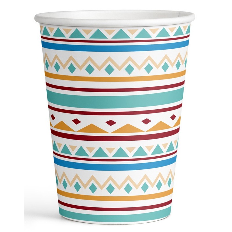 8 Indian village paper cups 250ml