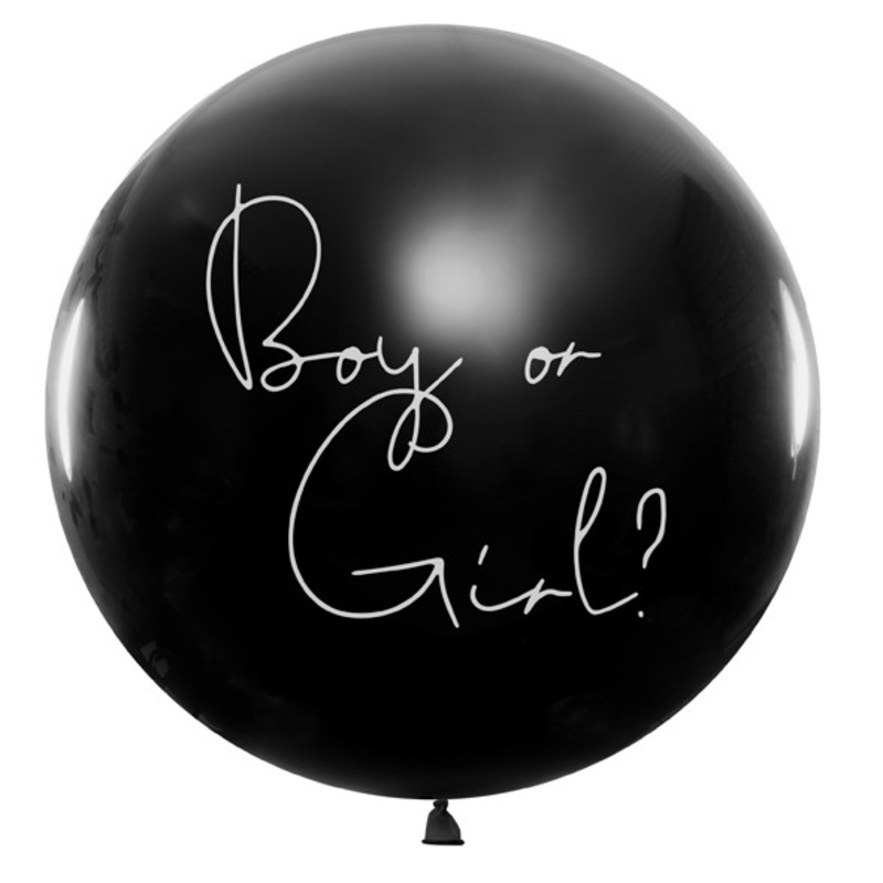 Boy or Girl confetti balloon pink 1m