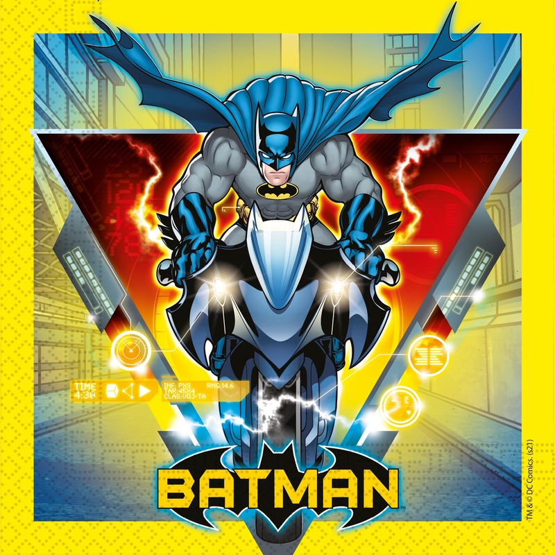 20 Batman Superpower FSC napkins 33cm