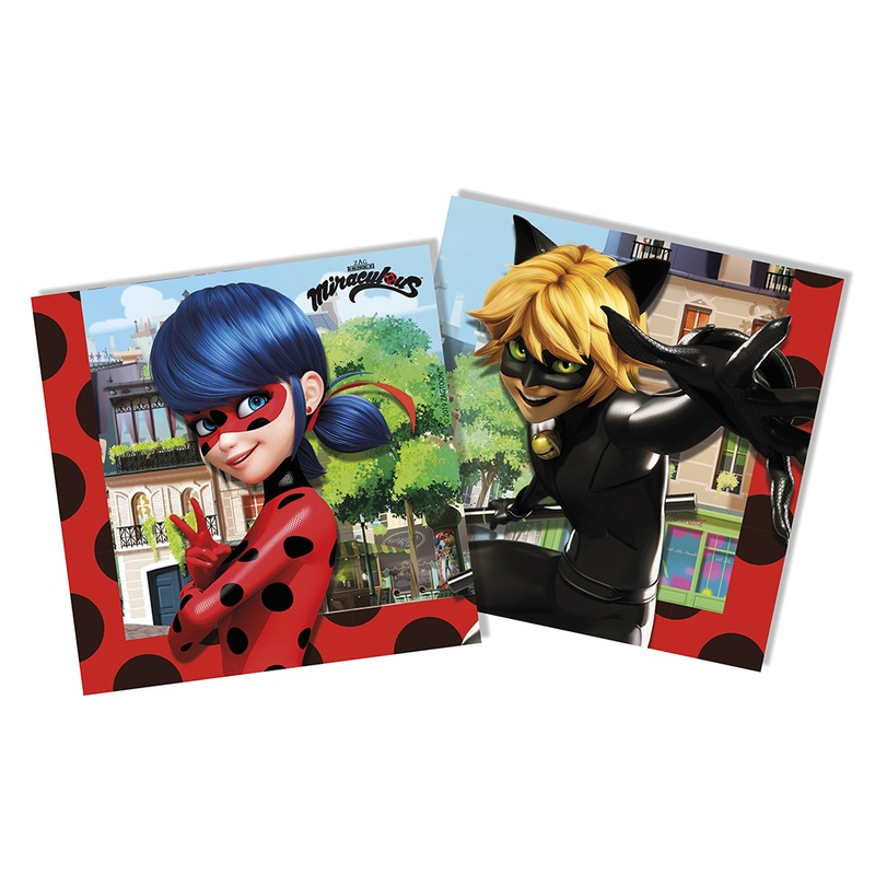 20 Miraculous Zag Napkins 33cm