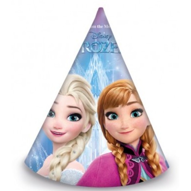 6 Frozen Northern Lights party hats
