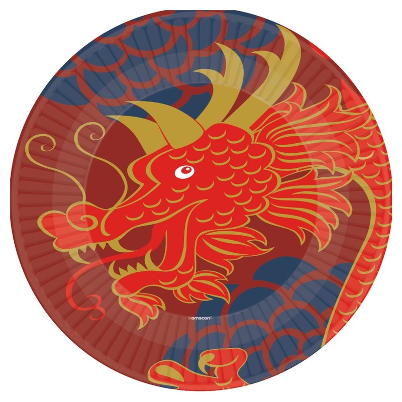 6 Lunar New Year Chunjie paper plates