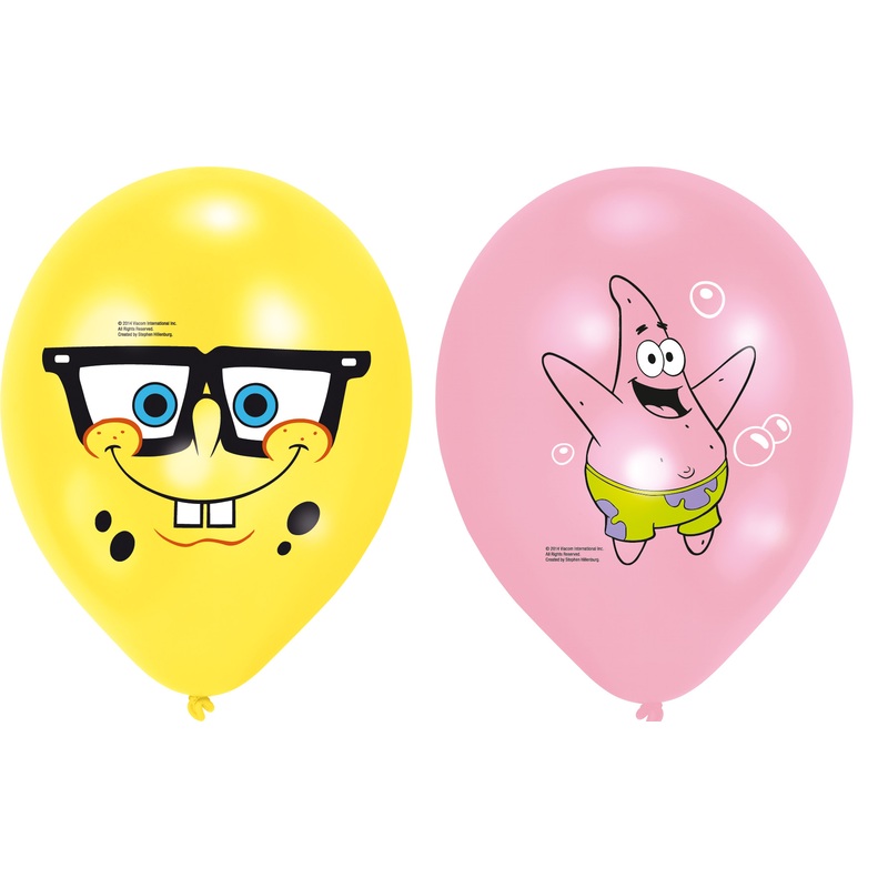 6 SpongeBob & Patrick balloons 27.5cm