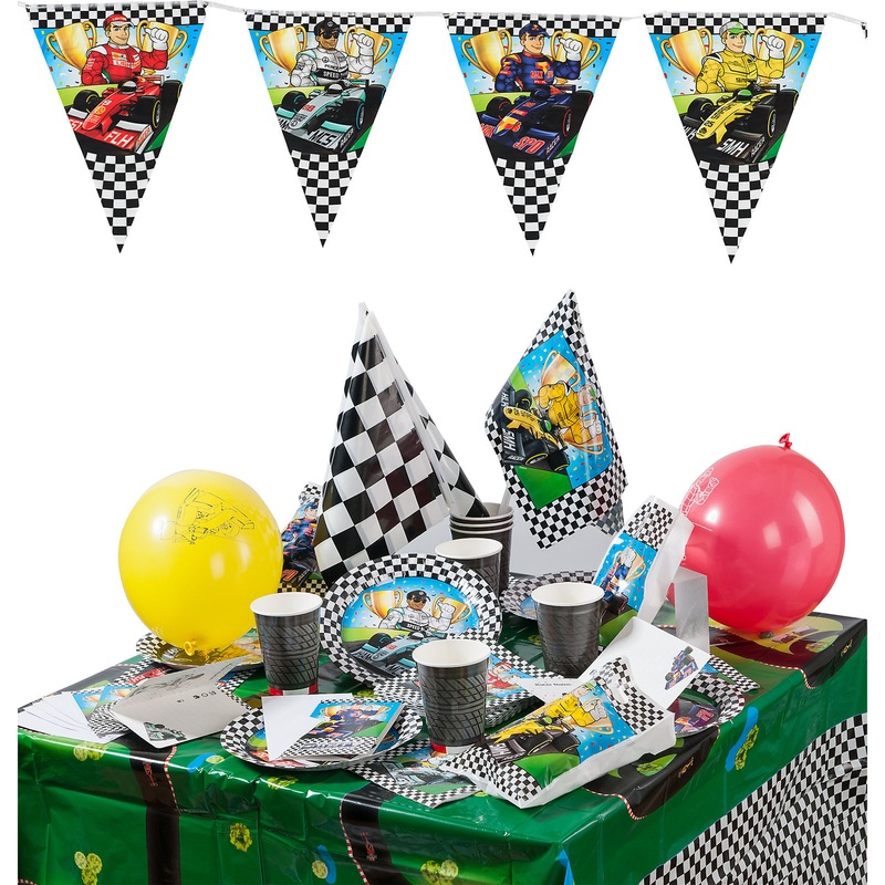 70-piece racing driver formula party set
