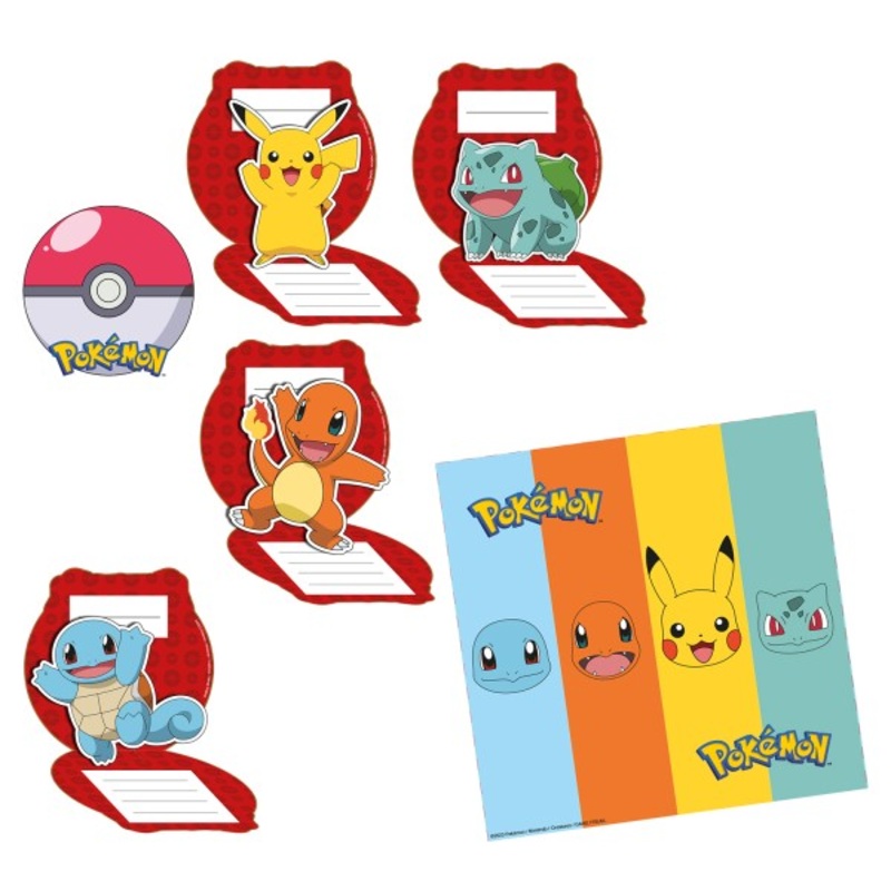 8 invitation cards with envelope - PoKeMoN