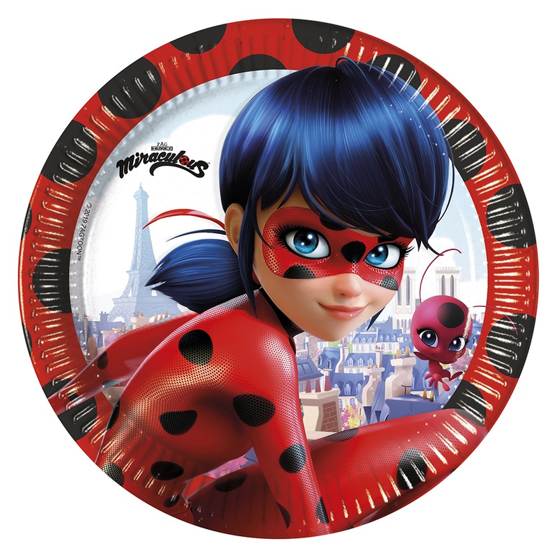 8 Miraculous Zag paper plates 20cm